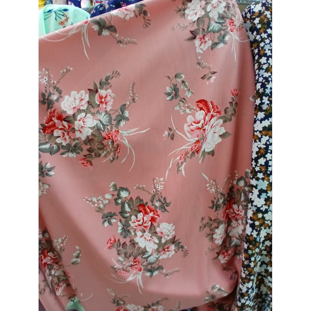 Kain/Bahan wolpis motif meteran//Bahan wolpeach kwalitas premium//Kain wolfis motif meteran(WK54)