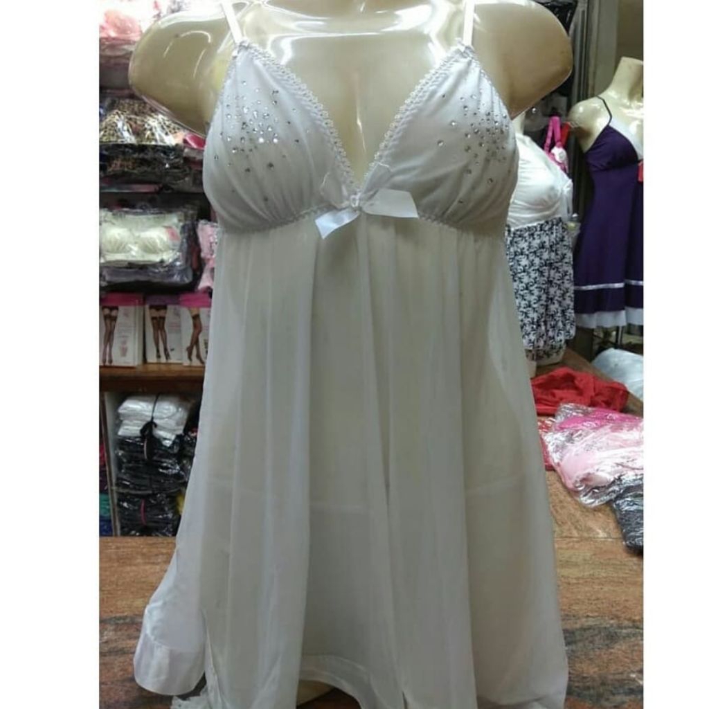 Lingerie Putih /Baju tidur sexy/ Daster tali satu
