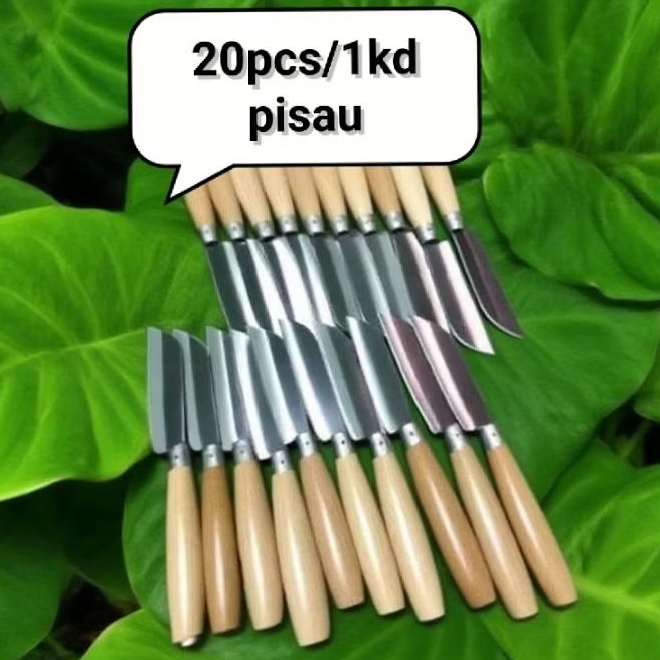 pisau dapur 20pcs/1kd  pisau baja BALI kecil gagang pisau ada cincinnya (packing rapi dan aman selur