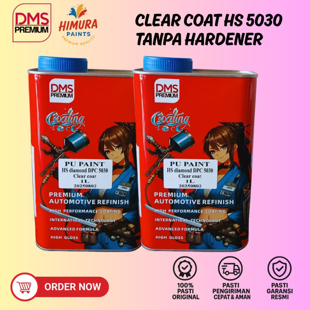CLEAR COAT HS DMS PREMIUM / HANYA CLEAR / HARDENER SAJA (CLEAR & HARDENER DI JUAL TERPISAH)
