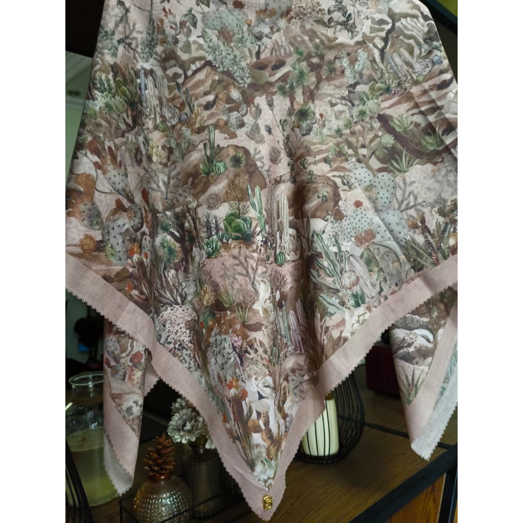 PRELOVED - LIKE NEW - BUTTONSCARVES - THE YUCCA VOILE SQUARE - MOJAVE