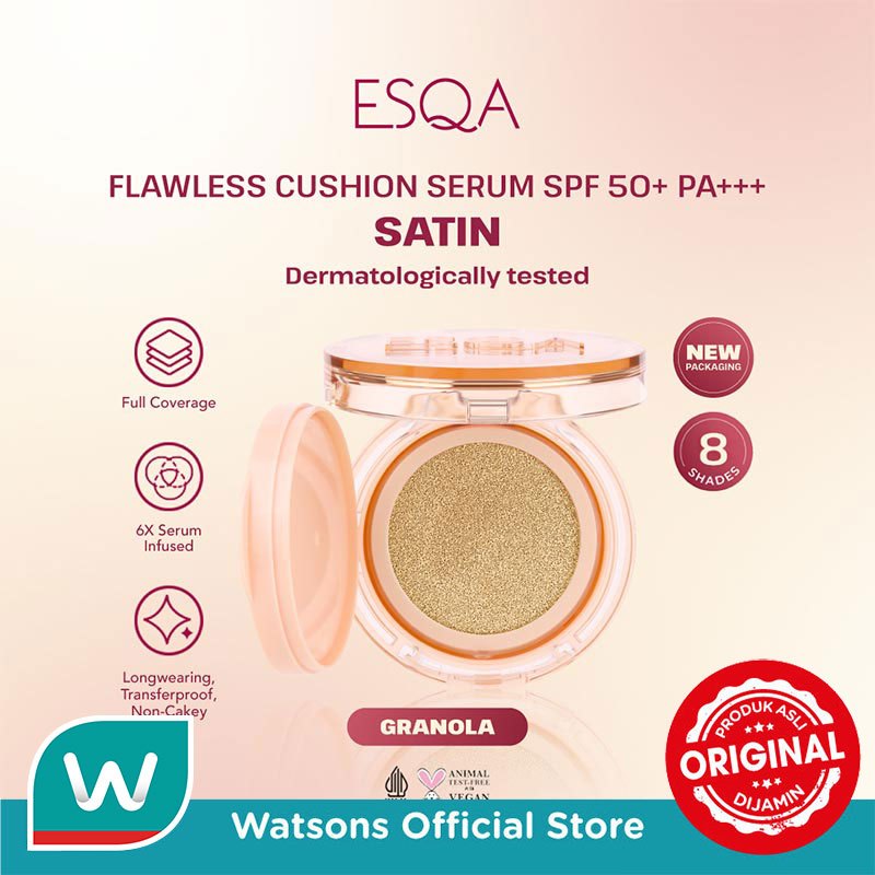 Esqa Flawless Cushion Serum SPF 50+ PA+++ Satin Granola 15g
