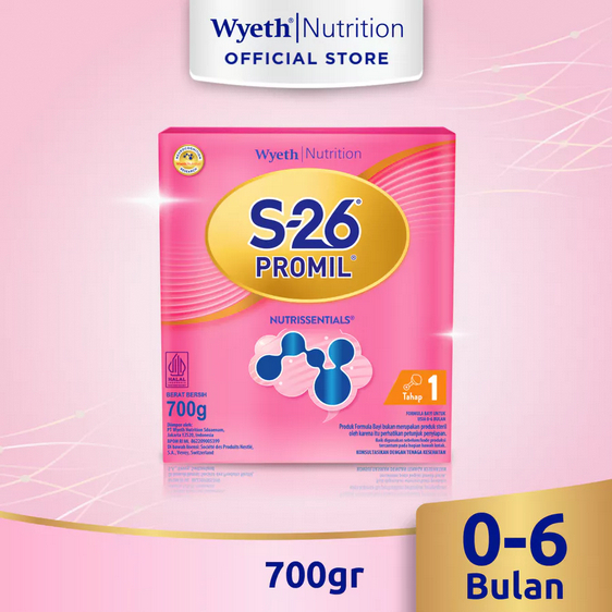 WYETH S-26 PROMIL TAHAP 1 700 G KOTAK SUSU FORMULA BAYI 0-6 BULAN
