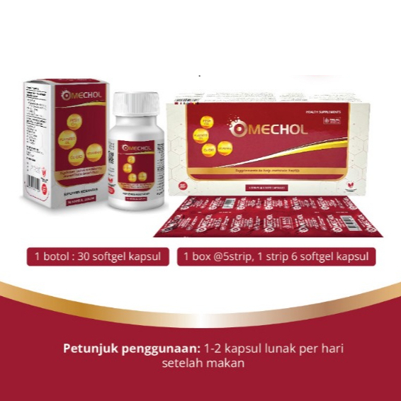 Omechol Kapsul - Supllement Multivitamin Pengontrol Kolesterol Mengandung Omega 3 plus COQ10
