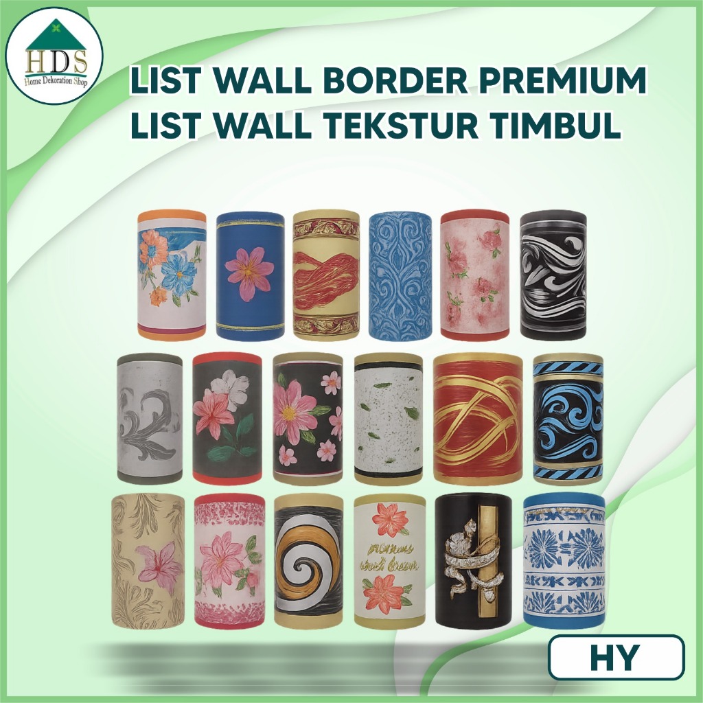 List Border Stiker 10 meter Wall Border List Border Motif Bunga Homedekorationshop Surabaya