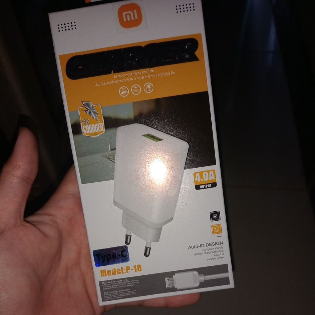 JH TC CHARGER BRANDED P-18 1 USB 4.0A MICRO USB TRAVEL CHARGER P18