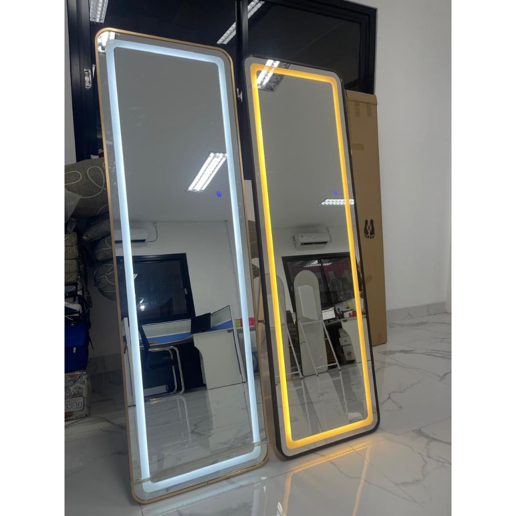 Standing Mirror LED Touchscreen / Standing Mirror LED / Standing Mirror Mewah / Standing Mirror Cant