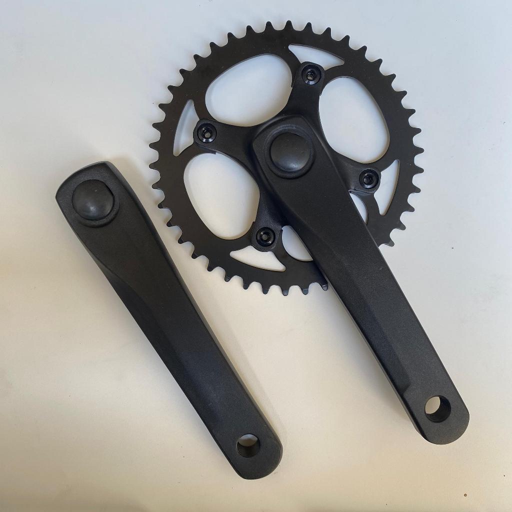 Crankset Crank 42T Prowheel hitam alloy BCD104