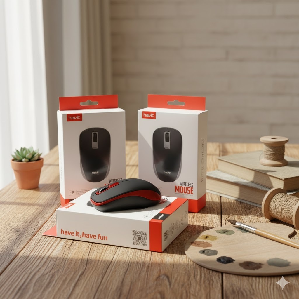 MOUSE WIRELLES HAVIT / MOUSE WIRELLES OPTIC HAVIT Hitam