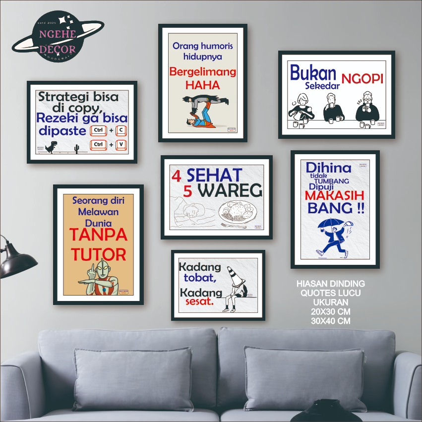 HIASAN DINDING AESTHETIC WARUNG KOPI HIASAN DINDING QUOTES LUCU HIASAN DINDING CAFE WALL DECOR ND1