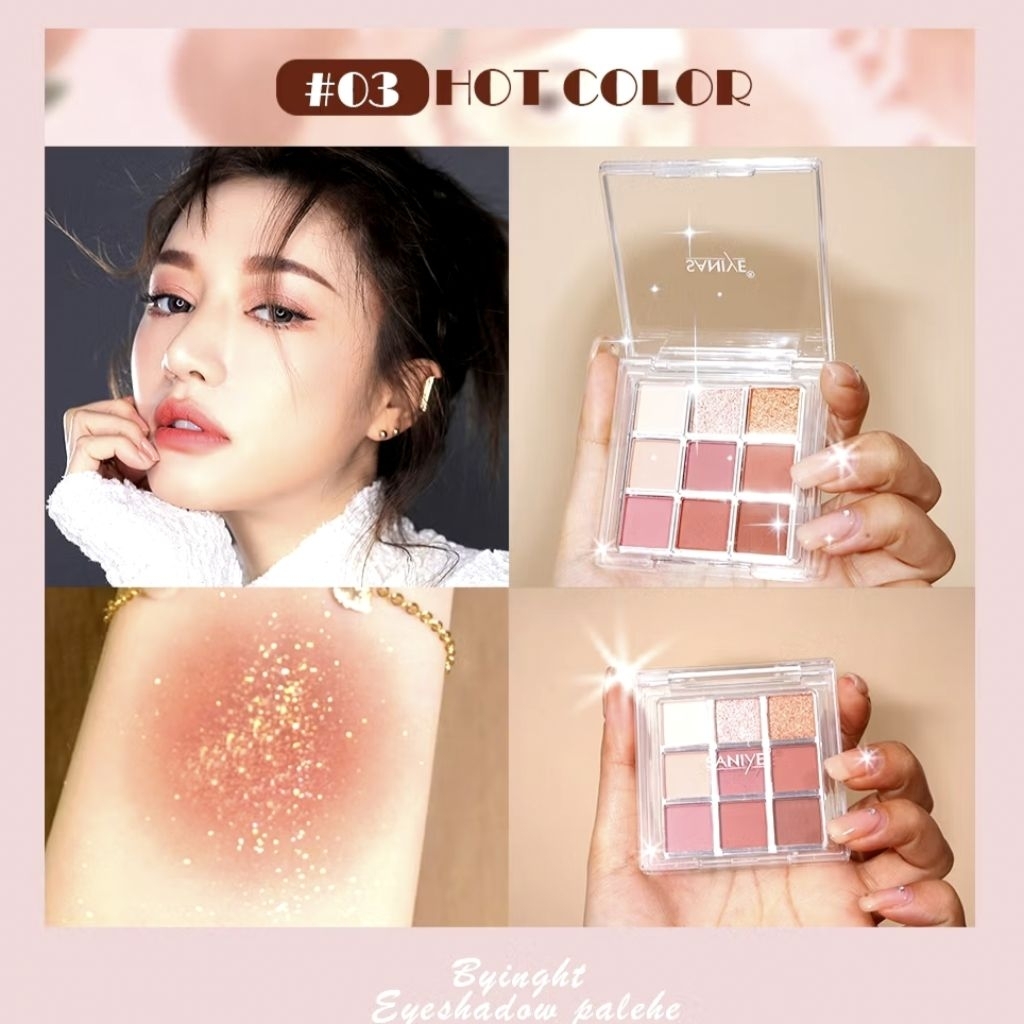 SANIYE EYESHADOW PALLETTE 9 COLORS PIGMENTED | EYESHADOW SANIYE