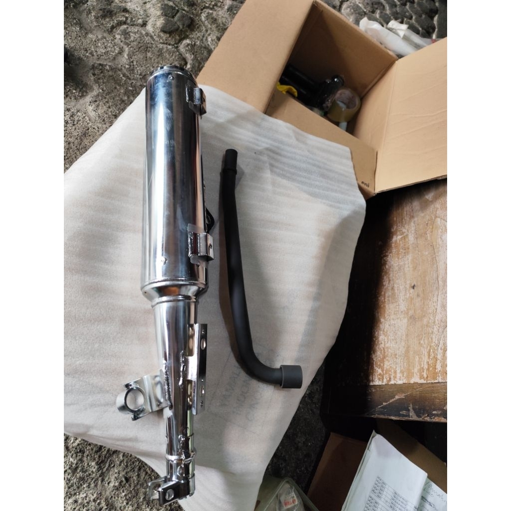 knalpot badan+leher yamah jupiter z original ygp