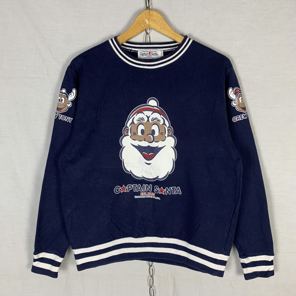 Vintage Captain Santa Sweatshirt Crewneck