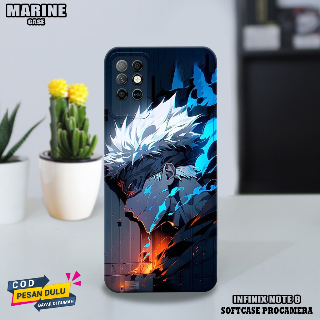 case infinix note 8 ( anime gojo ) infinix note 8 hp - casing hp  - case hp - case terbaru - case te