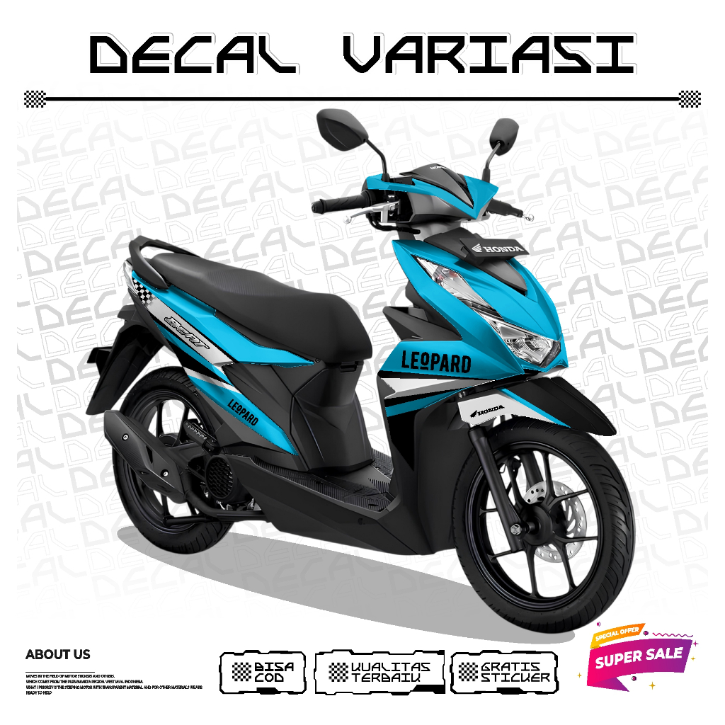 COD Sticker Decal Full Body Honda Beat Deluxe Beat street Tahun 2020 2021 2022 2023 Sticker Full bod