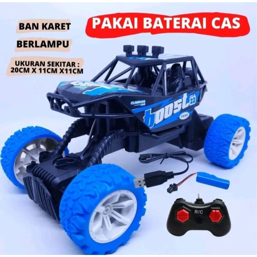 MAINAN Anak Mobil Remote Control Offroad SNI Ban Karet Rc Car Jeep Boost Monster SNI