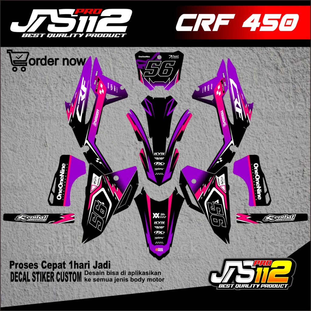 DECAL STIKER CRF 450 FULL BODY STIKER DECAL FULL BODY MOTOR CRF 450 FREE REQUEST