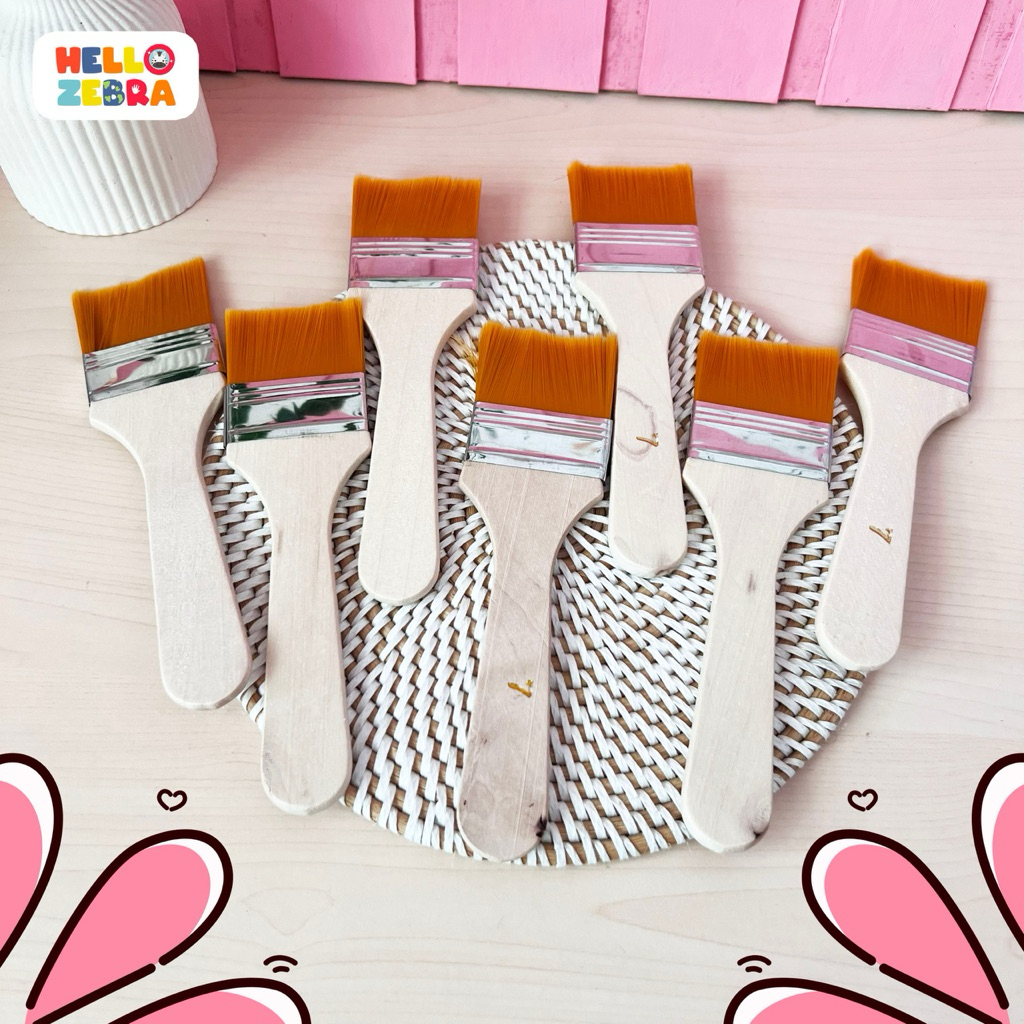 Kuas Nilon | Kuas Pembersih Crayon | Kuas Mini Gambar | Kuas Kue Cocok untuk Oles Kue Halal