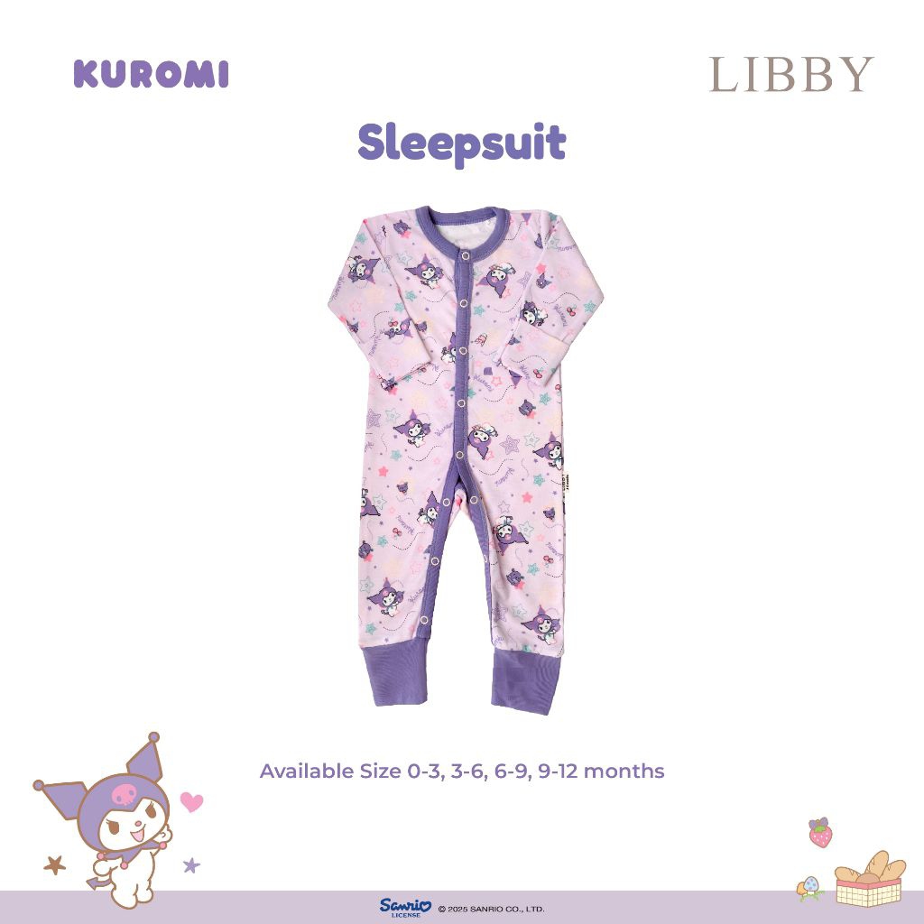 [A]LIBBY SANRIO PREMIUM BAJU TIDUR BAYI SLEEPSUIT BODYSUIT ROMPER BAYI PEREMPUAN