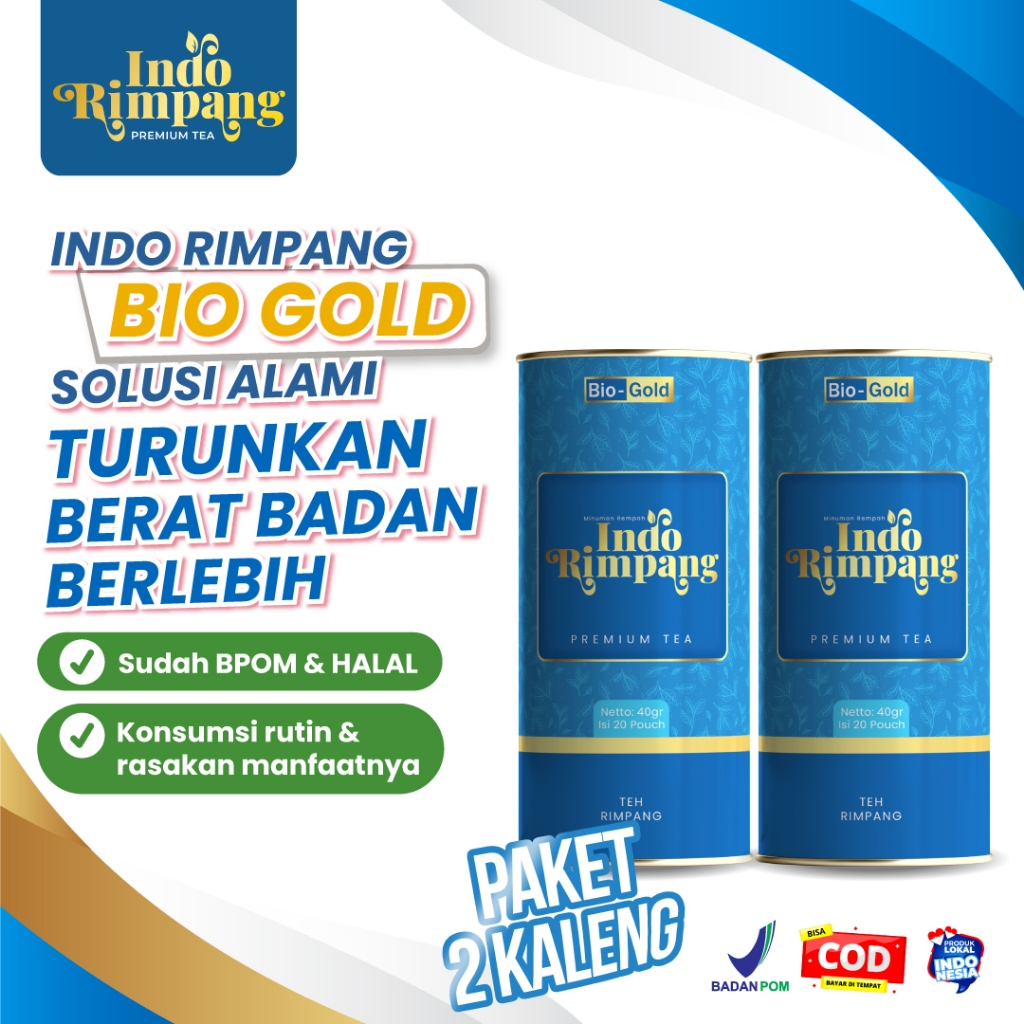 Indo Rimpang Premium Tea - Teh Celup Herbal Pelangsing Alami Detox Diet Resep Dr. Zaidul Akbar BPOM