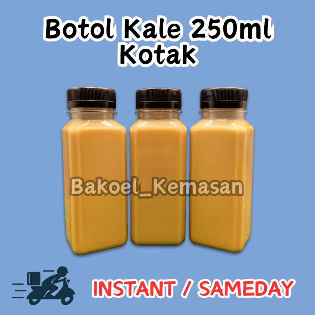 Botol Kick 250ml / Botol Kale Kotak 250ml / Botol Jamu Jus Kotak Premium 250 ml