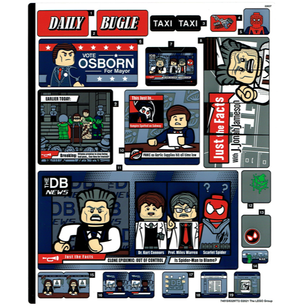 Lego Parts - 76178stk01 - Sticker Sheet for Set 76178, Sheet 1 - (74515/6329772)