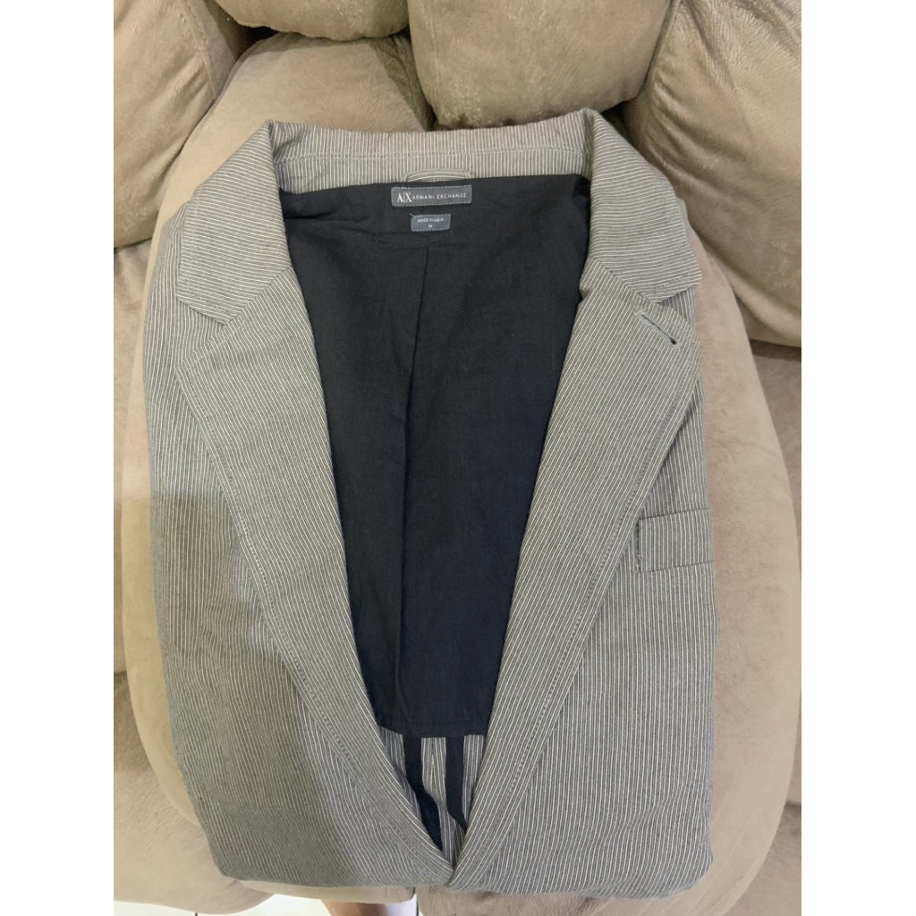 Armani Exchange Stripe Cotton Blazer