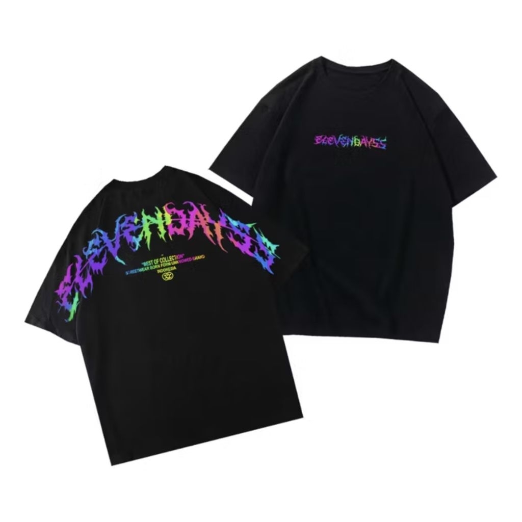 KAOS T-shirt Elevendays RAINBIW- Kaos Unisex