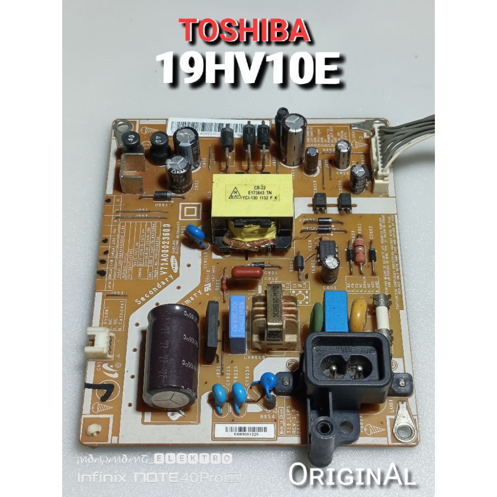 Power supply TOSHIBA 19HV10E 19hv10e   Power supply tv toshiba 19HV10E   PSU toshiba 19HV10E