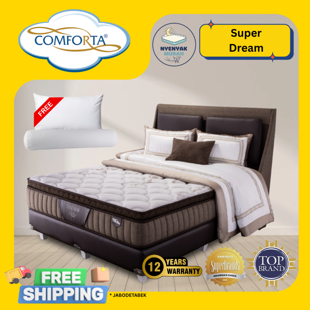 Kasur Springbed COMFORTA Super Dream - Full Set 90x20 100x200 120x200 160x200 180x200 200x200