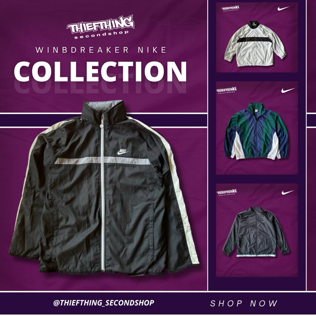 NIKE JAKET WINDBREAKER SECOND BRANDED ORIGINAL