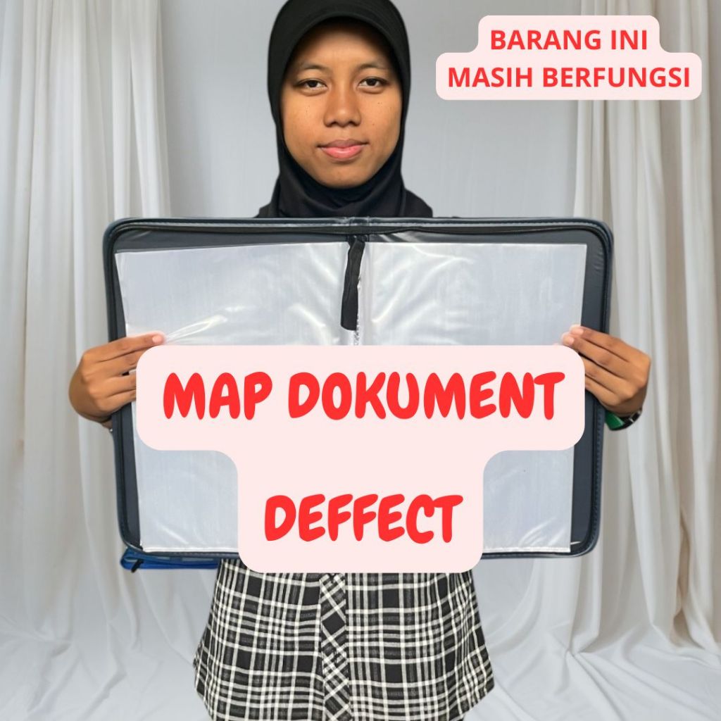 MAP DOKUMEN KEEPER IJAZAH RESLETING ANTI AIR F4 TEMPAT BERKAS DOKUMEN (BARANG DEFFECT FUNGSI NORMAL)