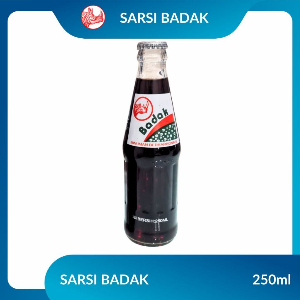 Minuman Sarsi Cap Badak Sarsaparilla per botol 250ML Minuman Pesta Natal dan Tahun Baru