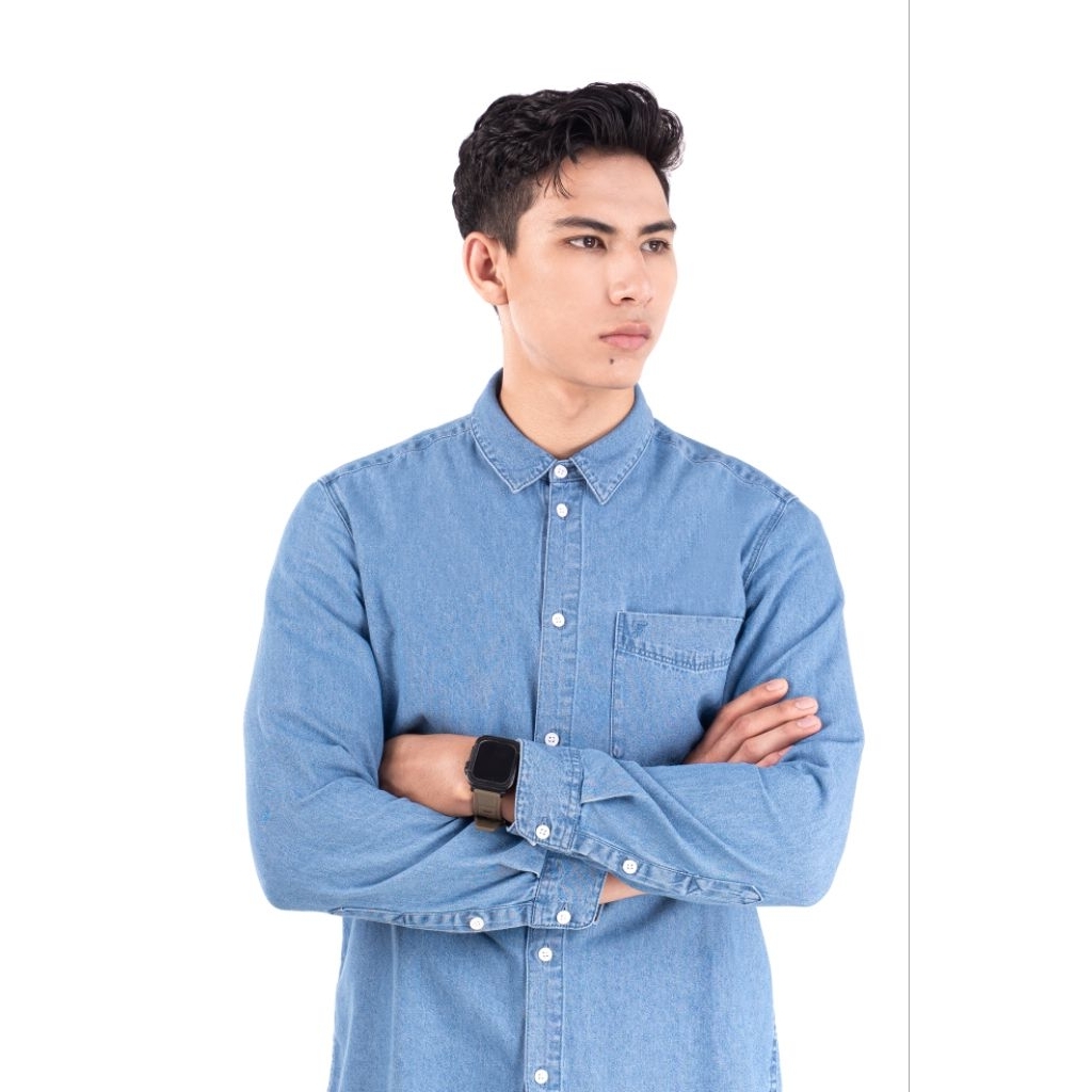 Fadkhera BASHRA Denim Shirt | Kemeja Denim | Kemeja Pria Modern