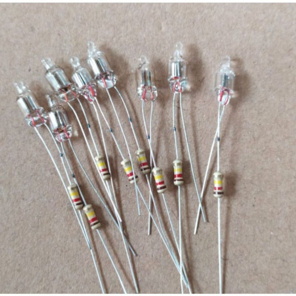 lampu magicom setrika dengan resistor