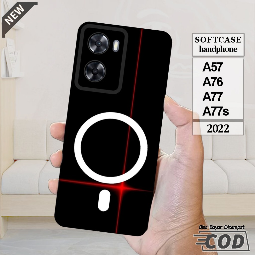 Case OPPO A57  -OPPO A76 -OPPO A77 -OPPO A77s  _Casing Silikon  hitam bening lentur elastis keren
