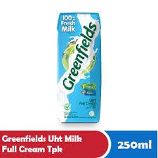 SUSU UHT KECIL GREENFIELDS UHT MILK FULL CREAM TPK 250ML | IND