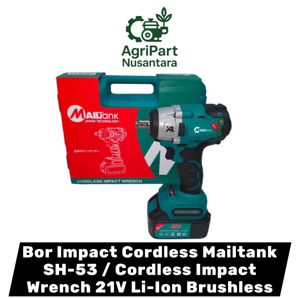 Bor Impact Cordless Mailtank SH-53 / Cordless Impact Wrench 21V Li-Ion Brushless