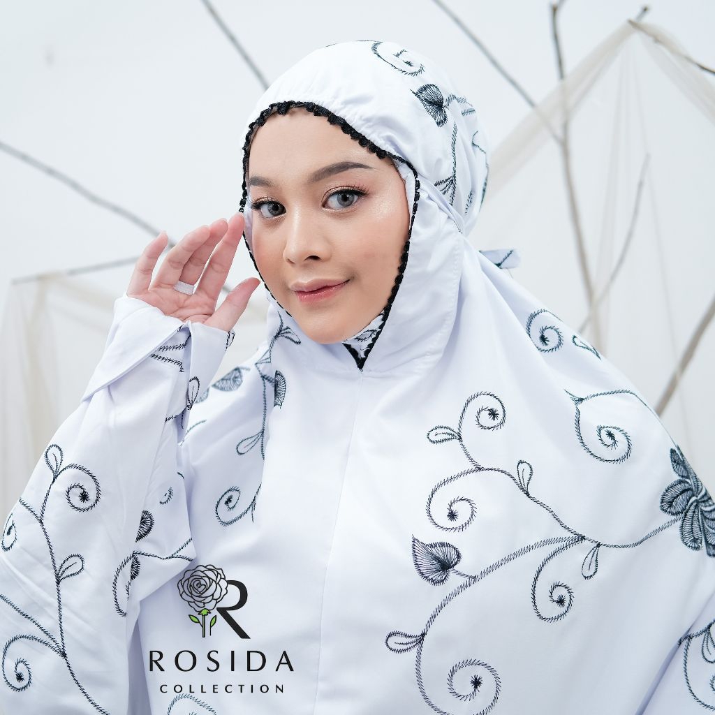 Mukena Terusan Dewasa Full Bordir Renda Bawah