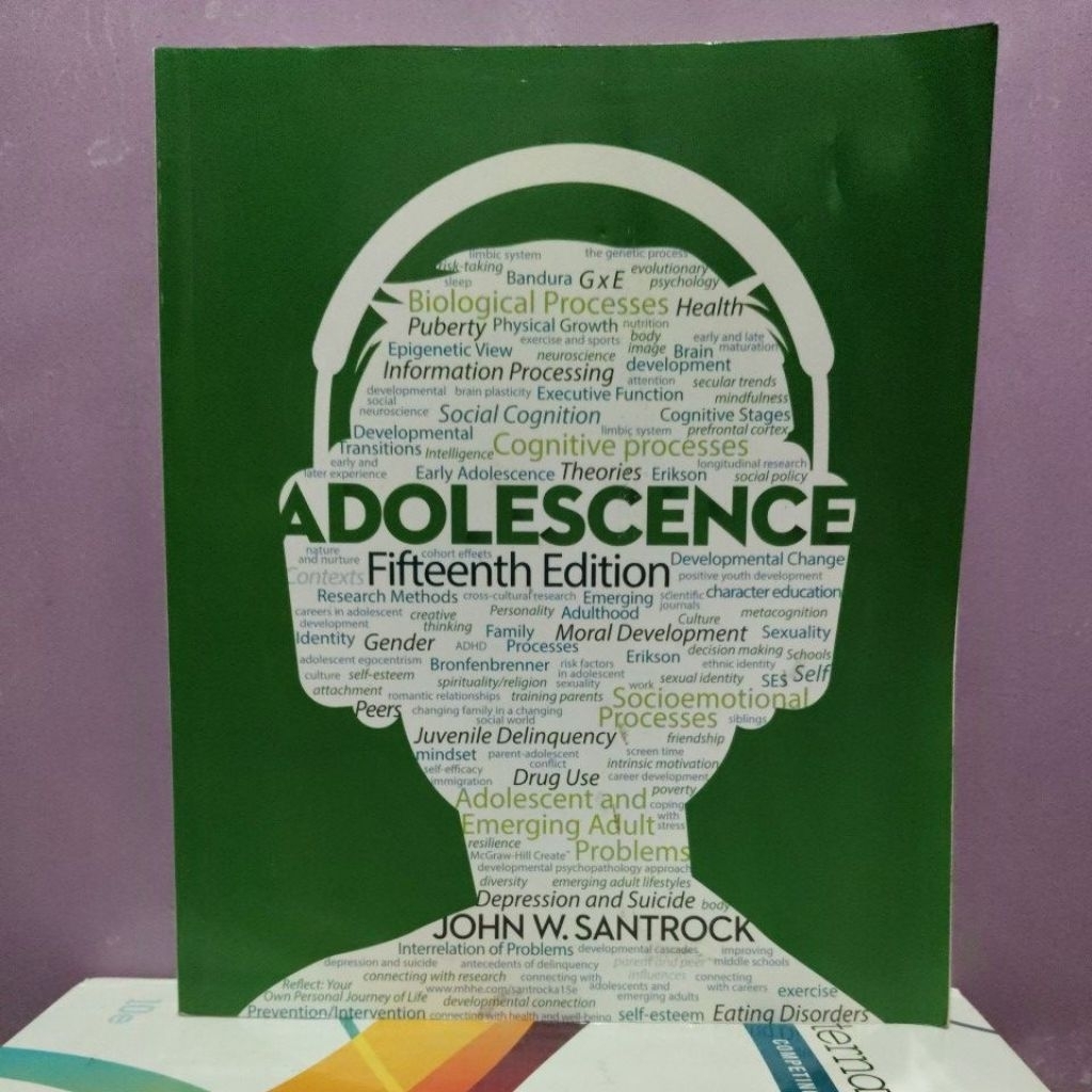 ADOLESCENCE Fifteenth Edition By JOHN W. SANTROCK • Original Preloved