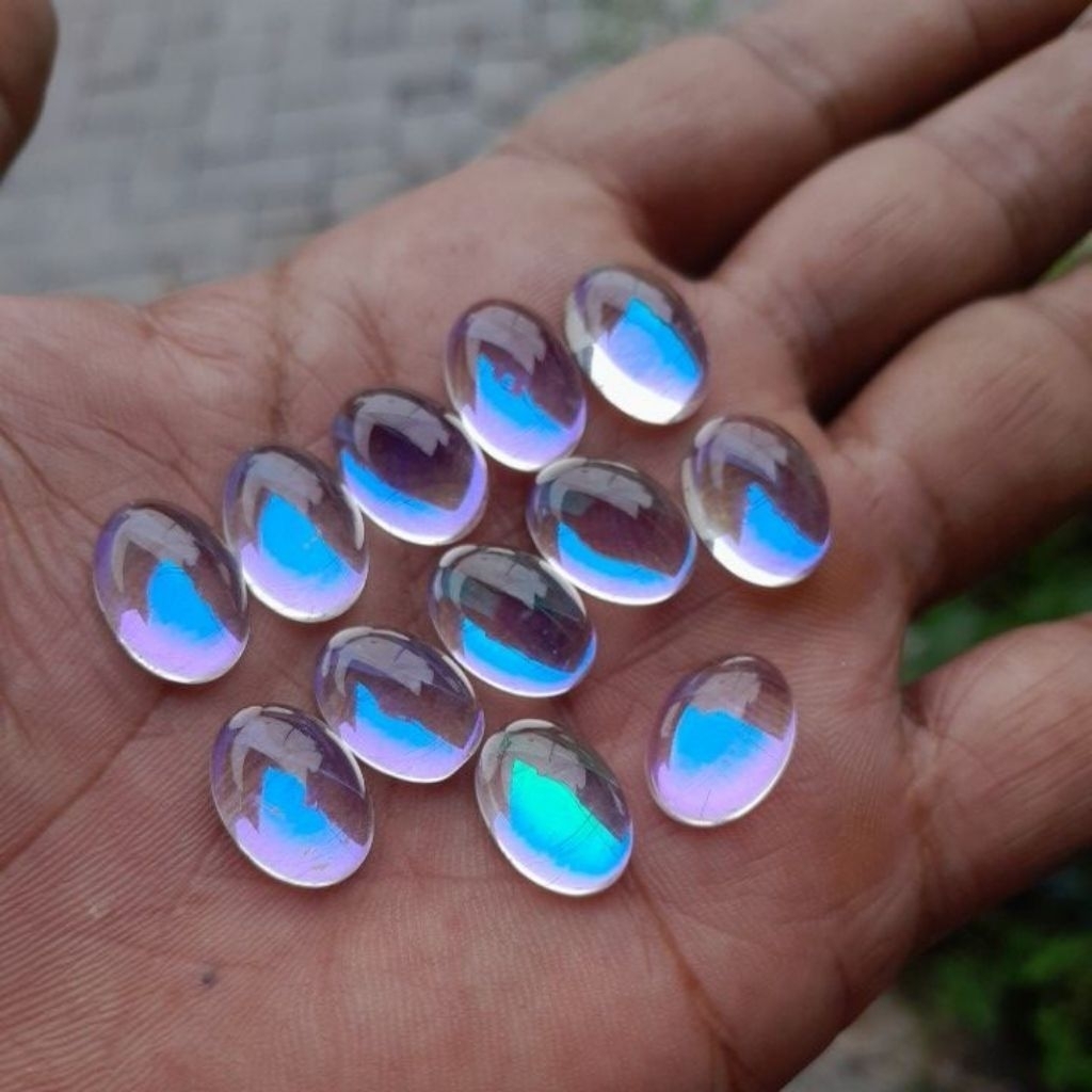 batu akik lepasan kalimaya india jarong biru 14x10mm