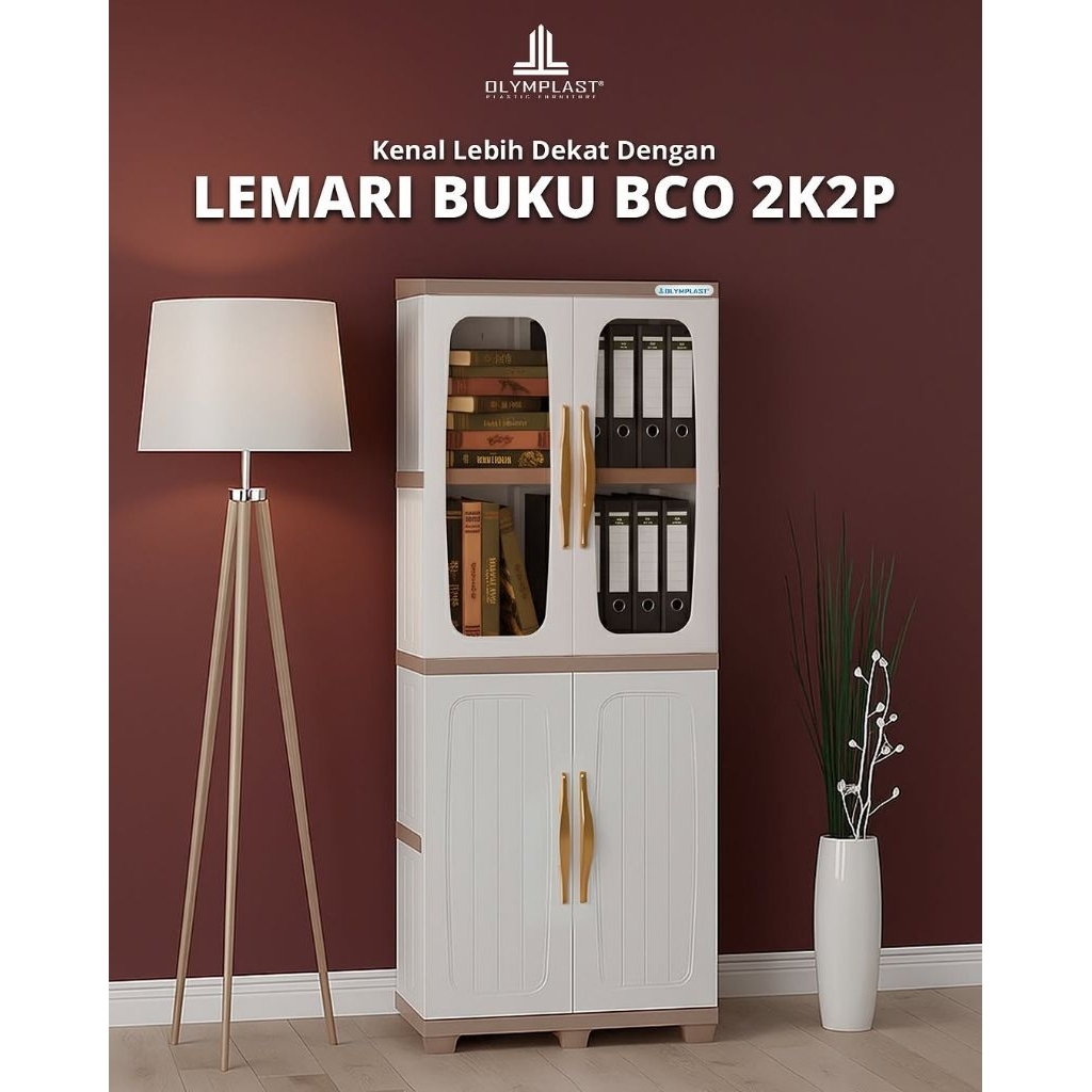 OLYMPLAST- LEMARI BUKU PLASTIK BOOK CABINET OLYMPLAST BCO/ LEMARI BUKU NEW