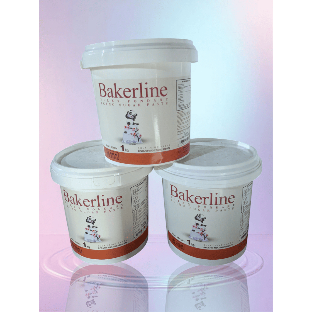 BAKERLINE SILKY FONDANT 1kg | Fondant Cake | Bahan untuk Dekorasi Kue Ultah, Wedding & Custom Cake