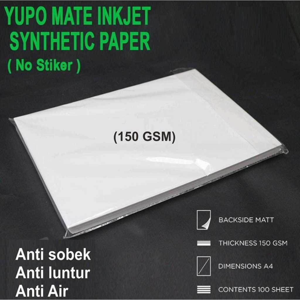 KERTAS YUPO INKJET / YUPO MATE 150 GSM UKURAN A4 & A3