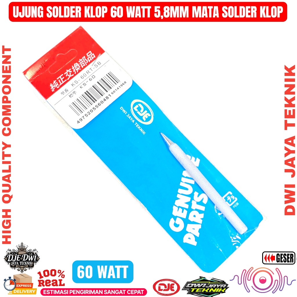 UJUNG SOLDER / MATA SOLDER / TIP SOLDER 40 / 60 WATT ORIGINAL KLOP KRISTAL