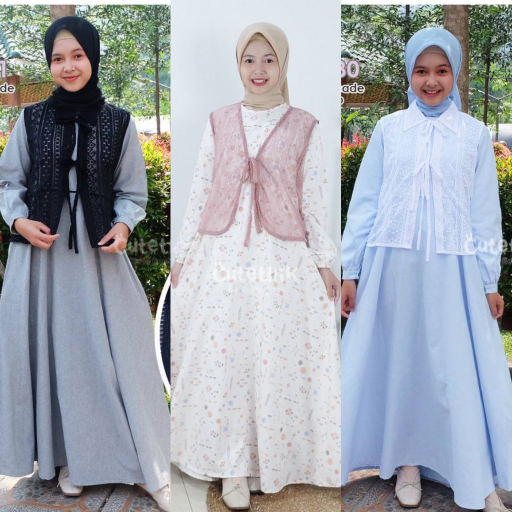 vs GAMIS  mix outer Brocade anak remaja tanggung  CUTETRIK TERBARU