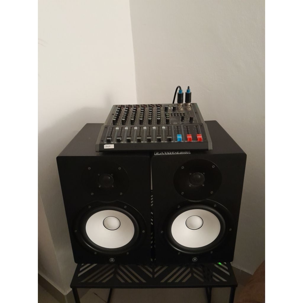 Yamaha HS8 Speaker Monitor 2pcs + mixer 6 channel bluetooth