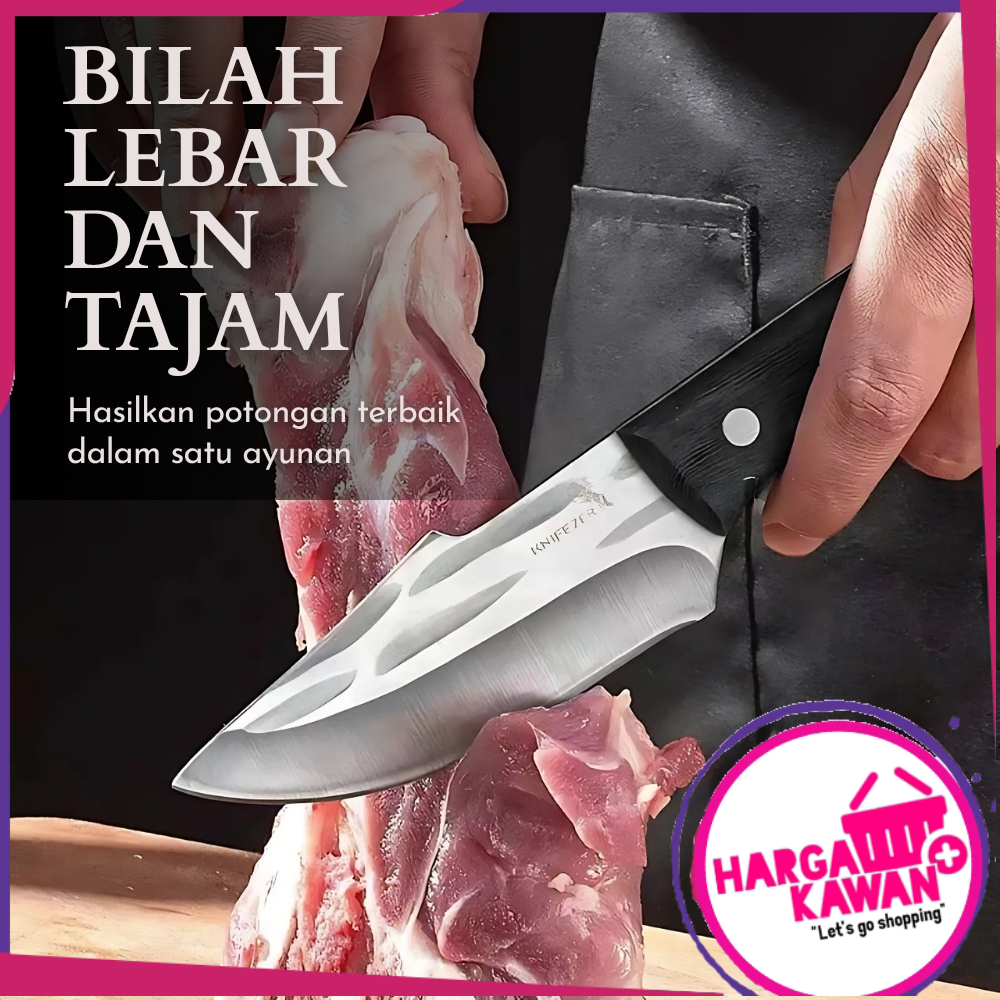 Pisau Daging Stainless Steel Premium – Pisau Potong Serbaguna untuk Dapur & BBQ