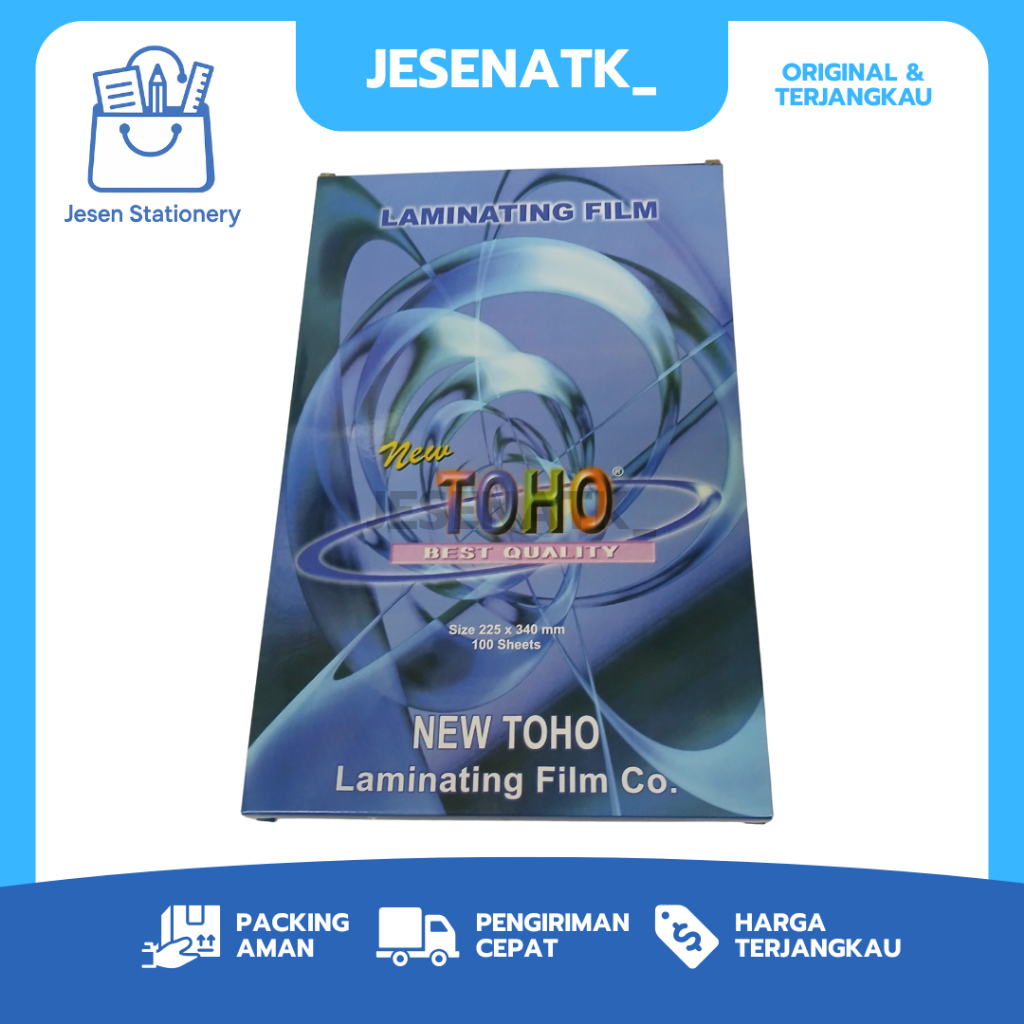 Toho Plastik Laminating Mika Laminating Film Plastik Takakan Nota Warna Hitam [Harga 1 Pak]