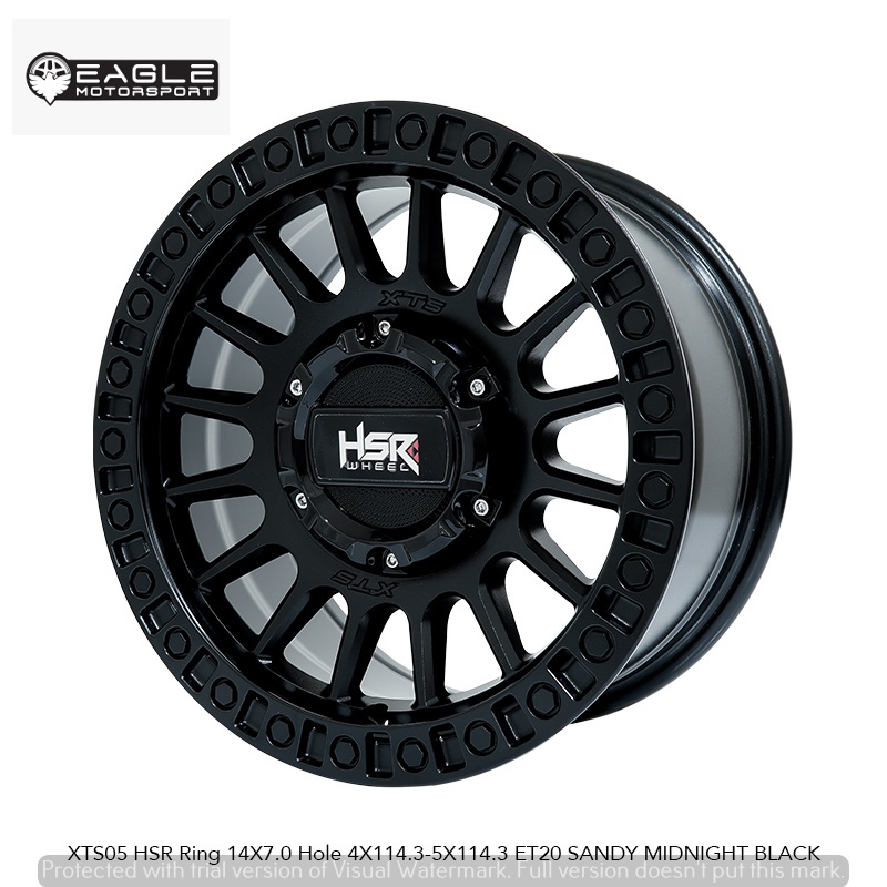 VELG MOBIL TERBARU TIPE HSR XTS05 R14 UNTUK MOBIL ATOZ KIJANG LGX MAZDA3 ESCAPE DLL.